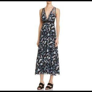 Sandro Blueshine Floral Embroidered Dress b3b